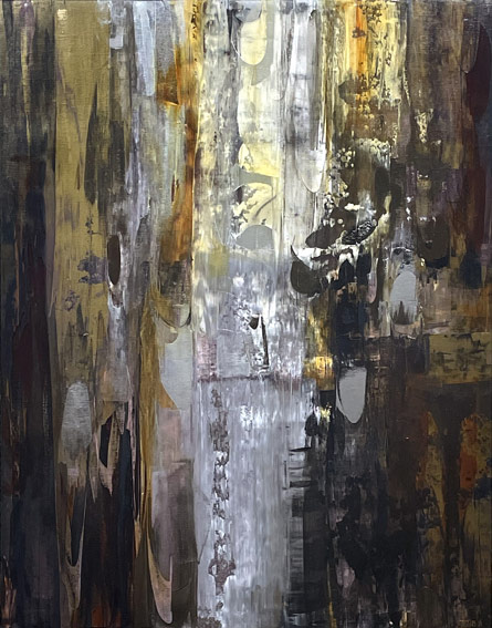 Rosemary eagles nz abstract artist, molten fall, acrylic on linen